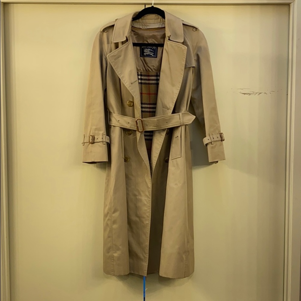 Burberry Vintage Trench Coat & Wool Liner 8 Petite